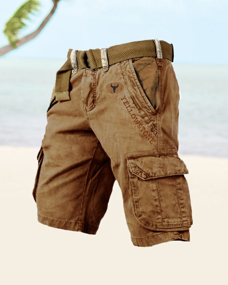 Taktiske shorts med flere lommer for menn