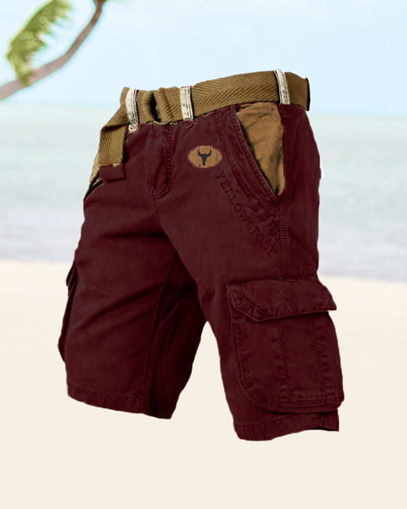 Taktiske shorts med flere lommer for menn