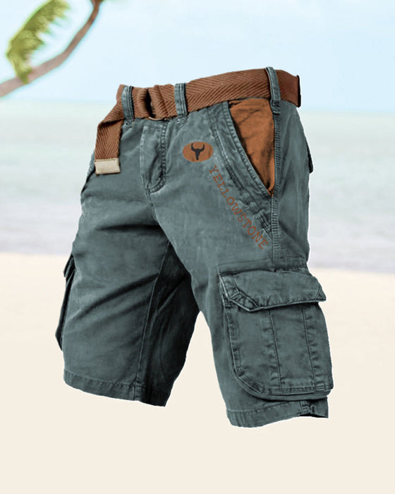 Taktiske shorts med flere lommer for menn
