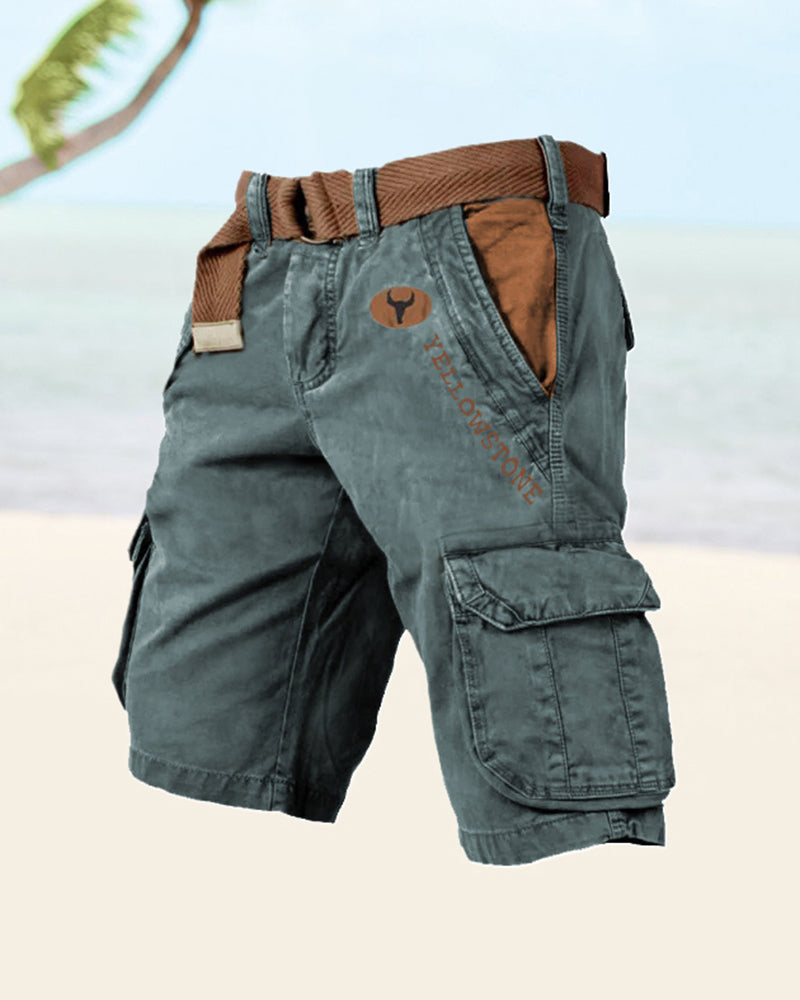 Taktiske shorts med flere lommer for menn