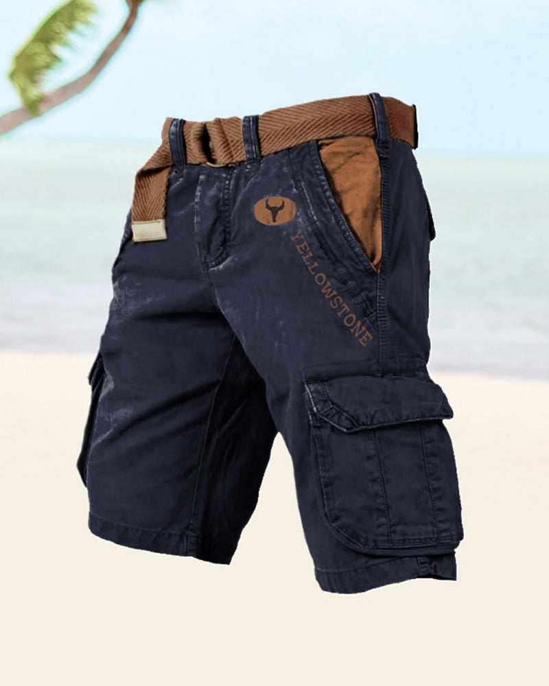 Taktiske shorts med flere lommer for menn