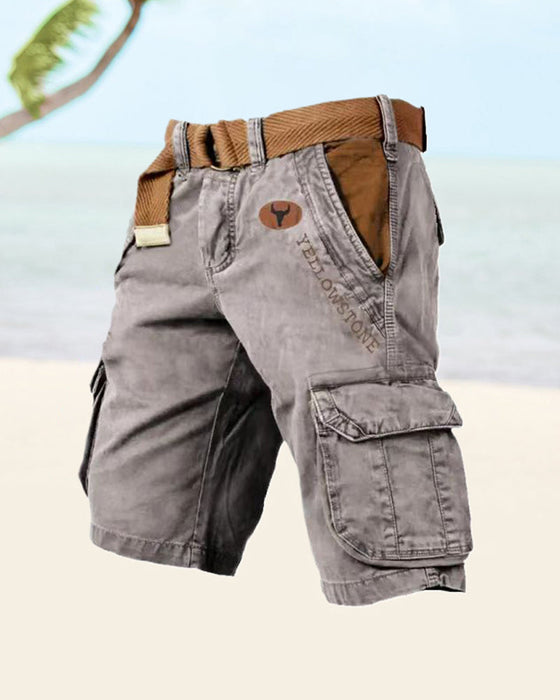 Taktiske shorts med flere lommer for menn