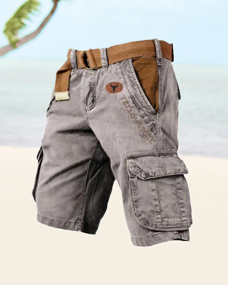 Taktiske shorts med flere lommer for menn