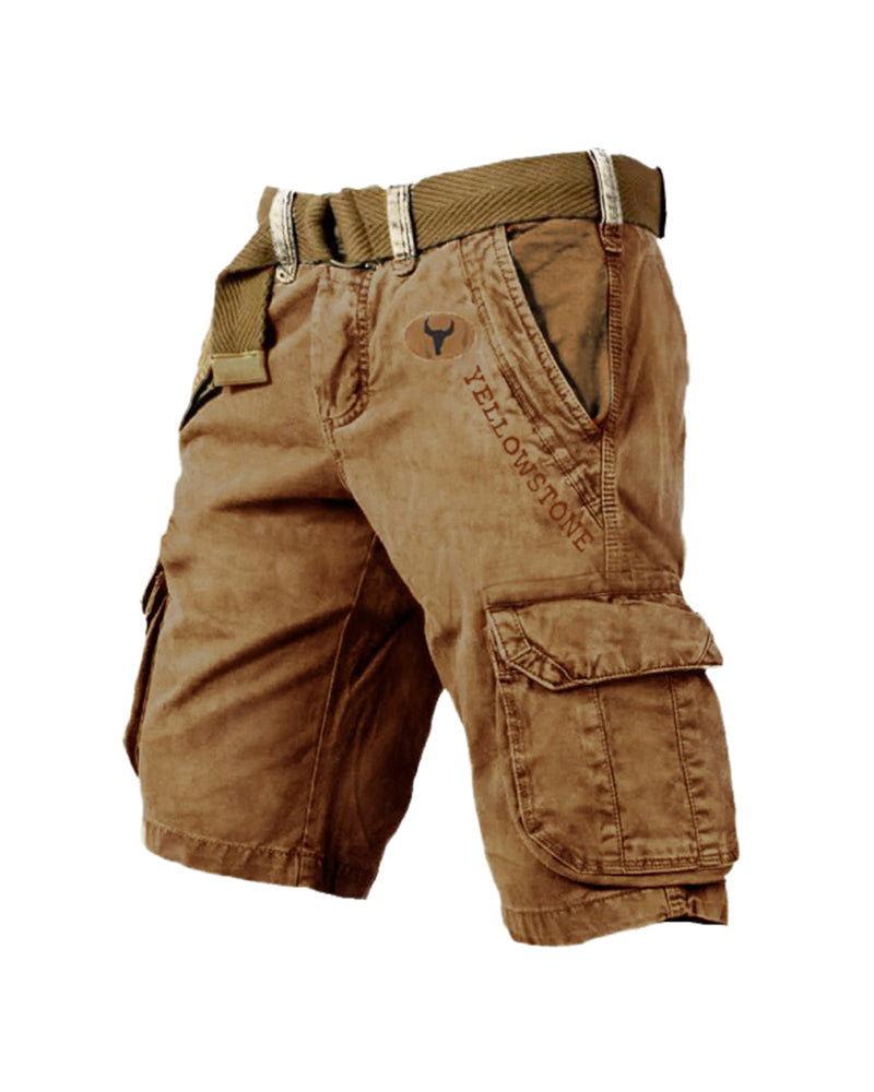 Taktiske shorts med flere lommer for menn