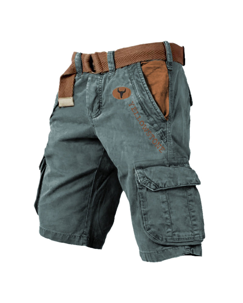 Taktiske shorts med flere lommer for menn