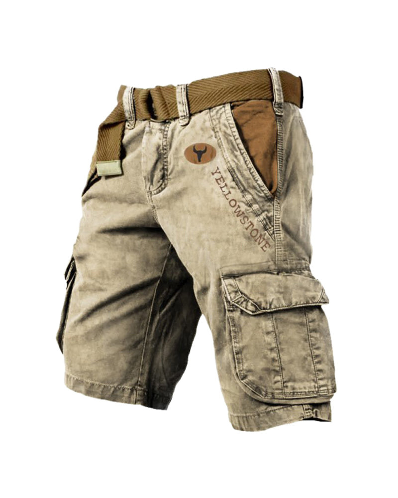 Taktiske shorts med flere lommer for menn