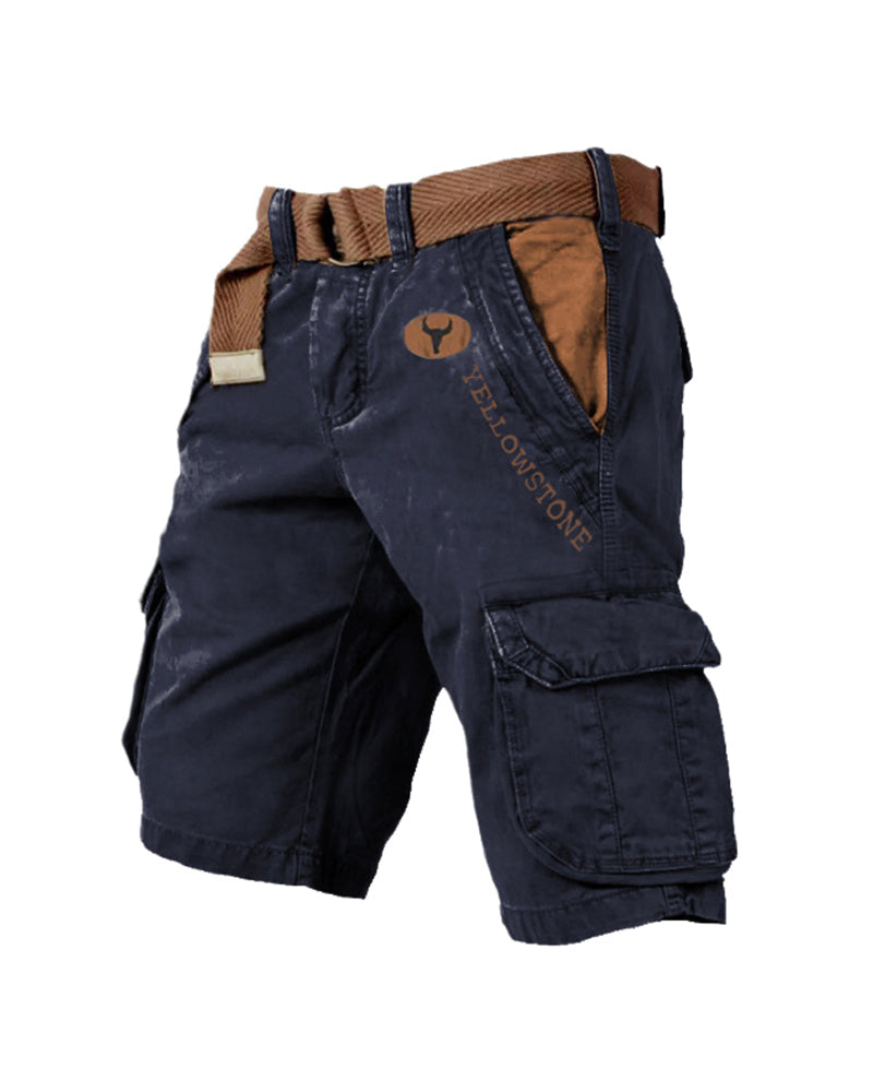 Taktiske shorts med flere lommer for menn