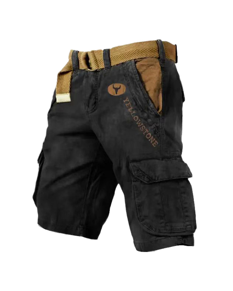 Taktiske shorts med flere lommer for menn