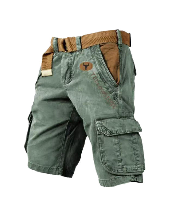 Taktiske shorts med flere lommer for menn