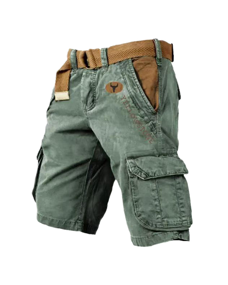 Taktiske shorts med flere lommer for menn