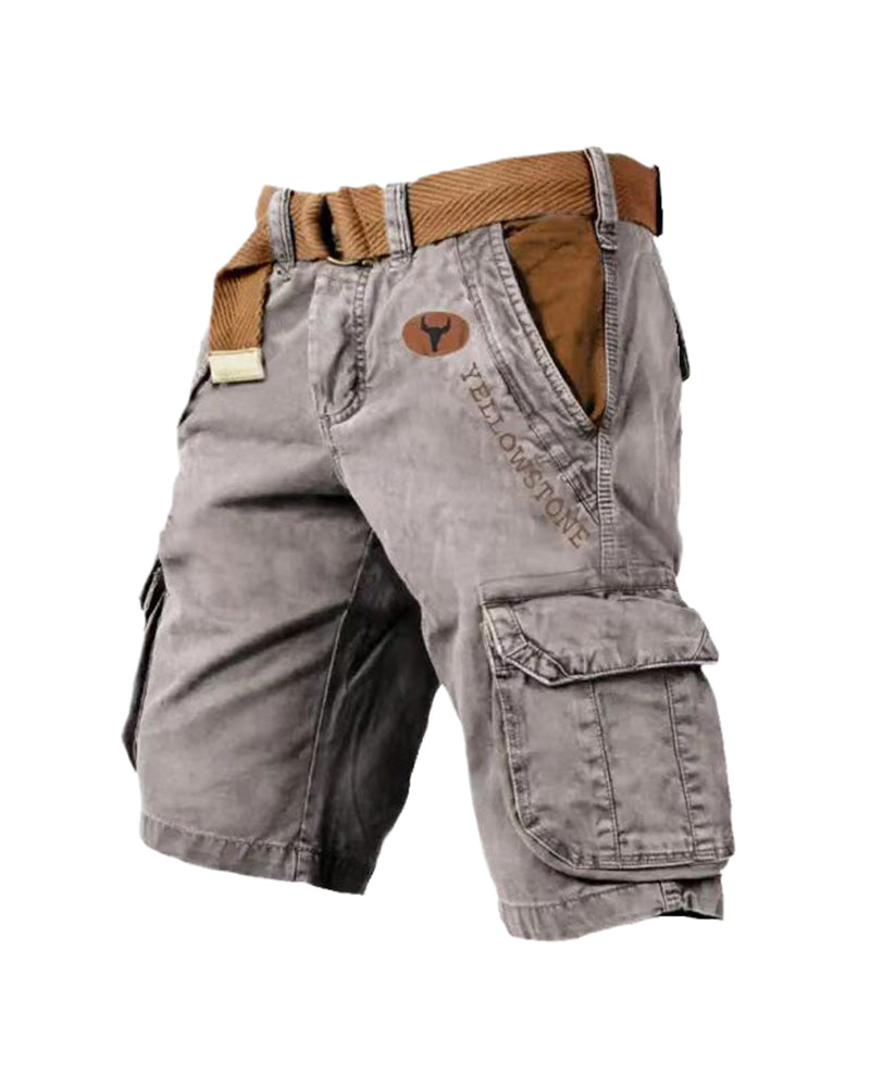 Taktiske shorts med flere lommer for menn