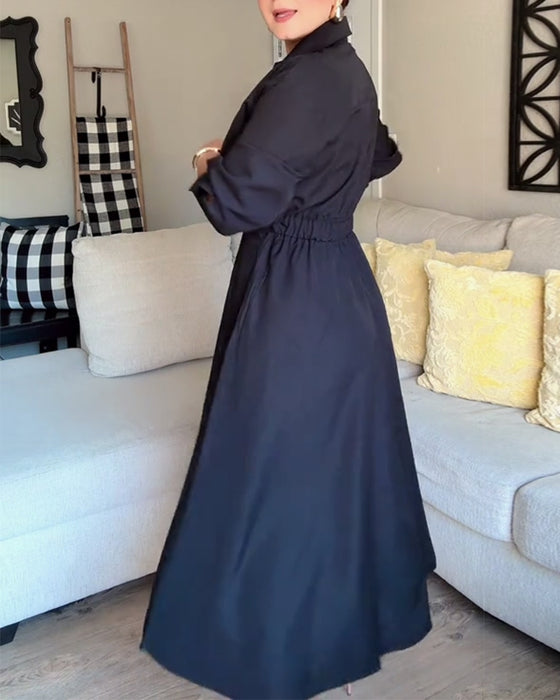 Skjortekjole Lapel Midje