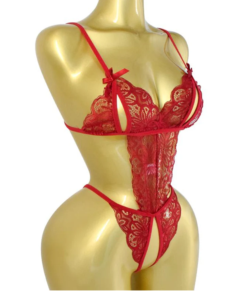 Lingerie Blonder Sløyfe En Del Sexy