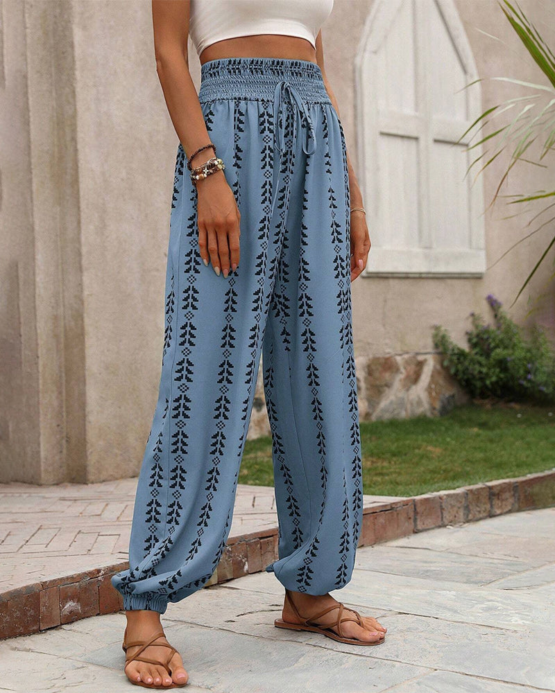 Casual Bloomers Med Geometrisk Trykk