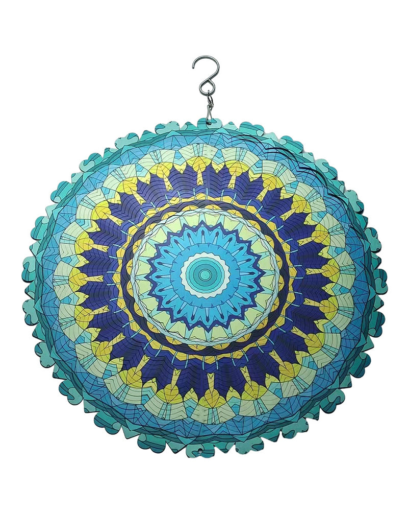 3D Fargerik Vind Snurrende Mandala