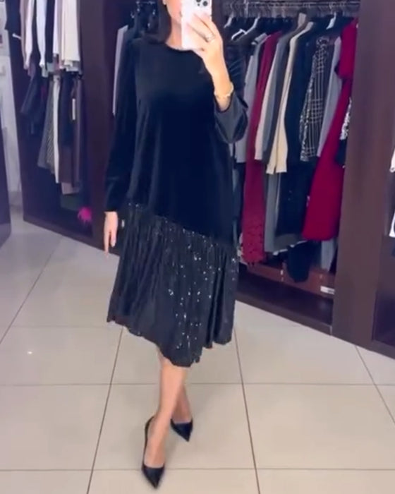 Kjole avslappet temperament paljett