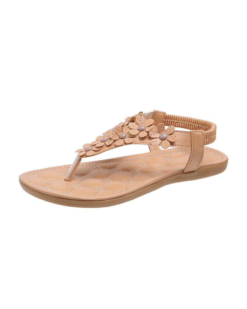 Strandsandaler Med 3D-Blomster