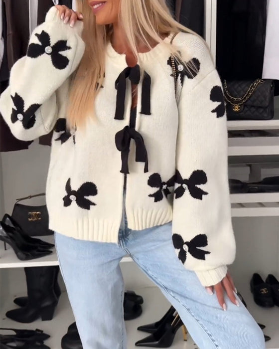 Sløyfe perler cardigan