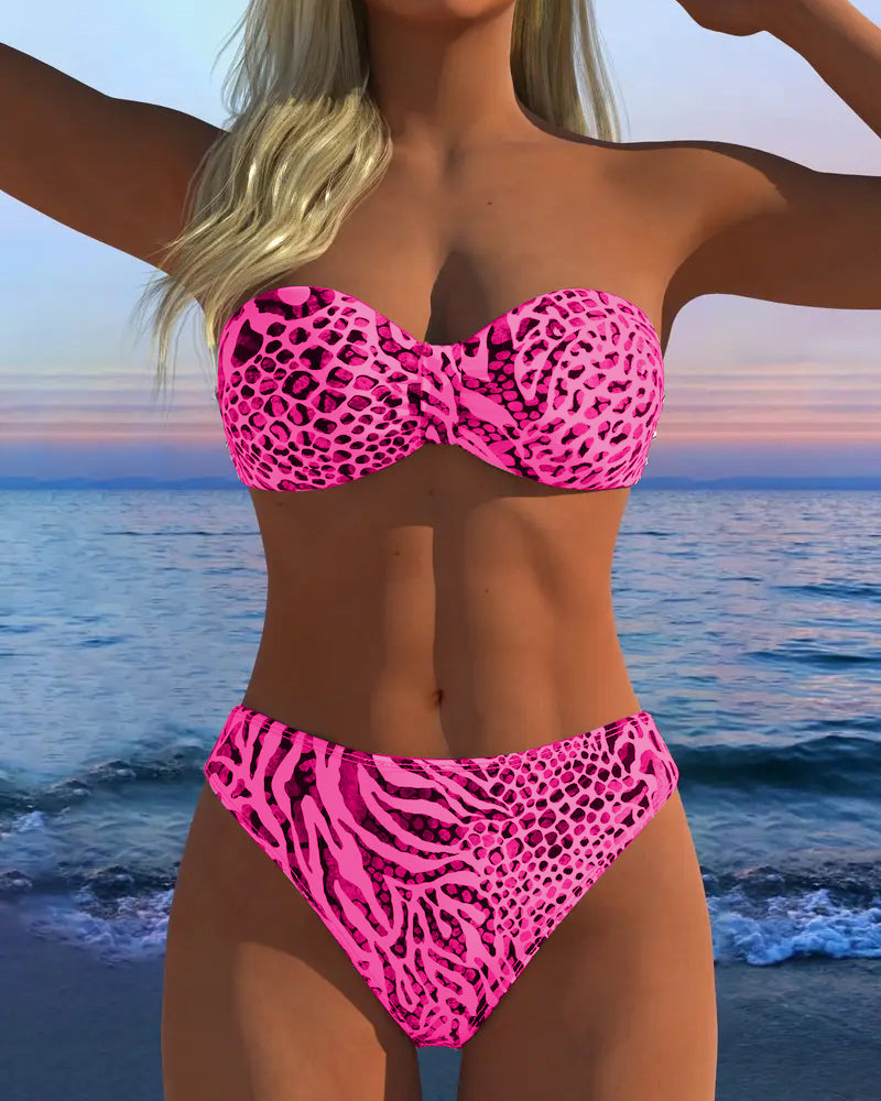 Badedrakt Sexig Leoprint To-Del