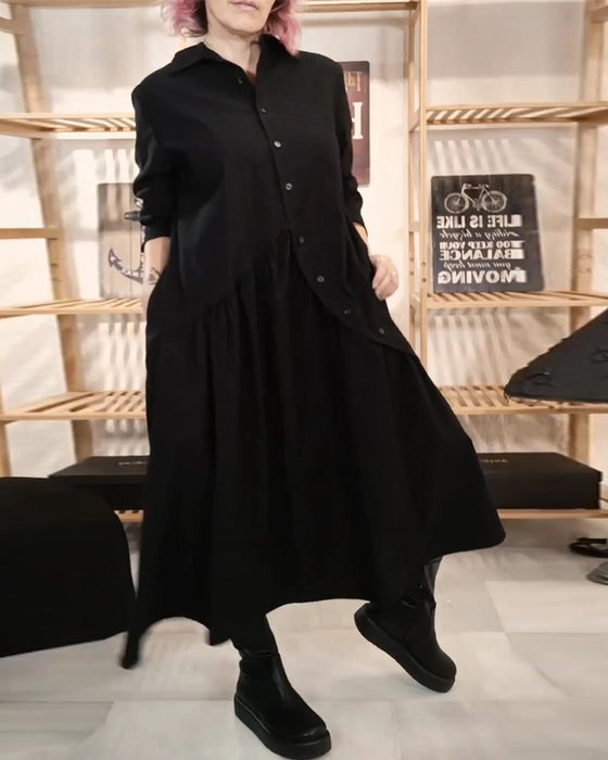 Uformell løs A-line kjole