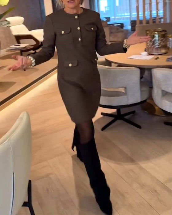 Elegant Og Slank Kjole I Chanel-Stil