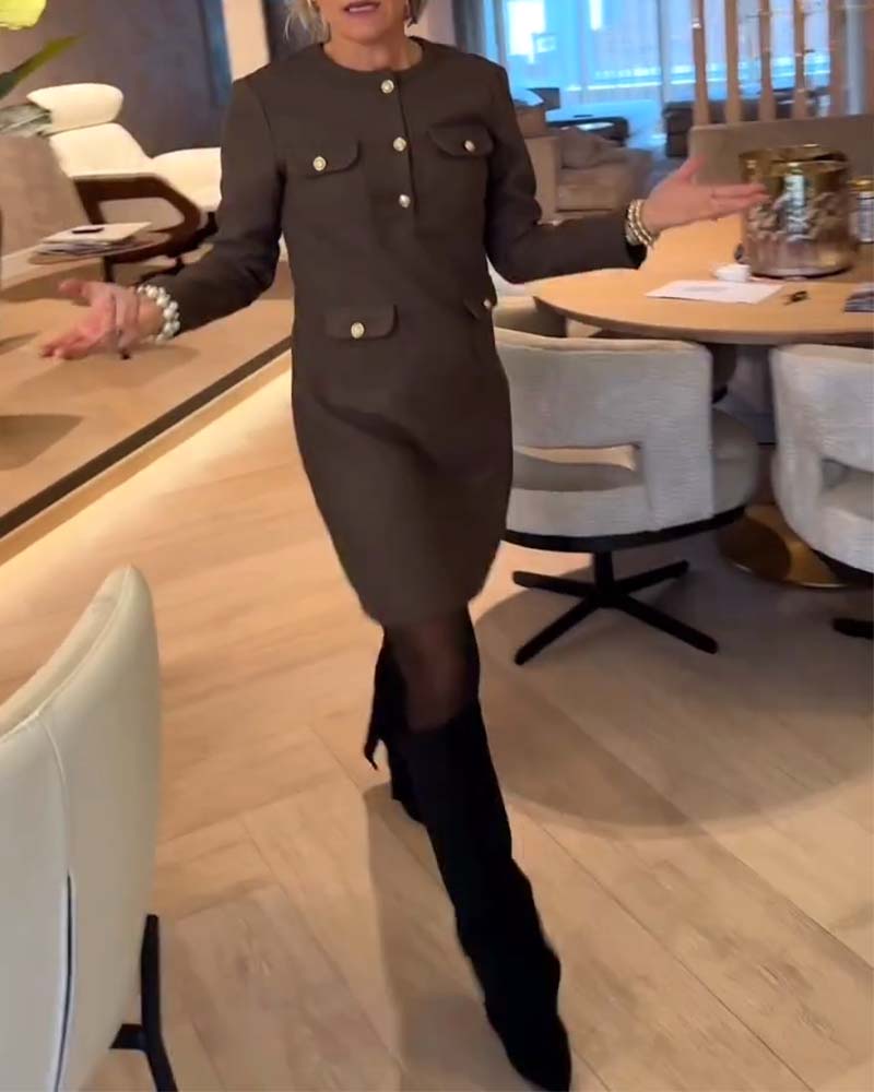 Elegant Og Slank Kjole I Chanel-Stil