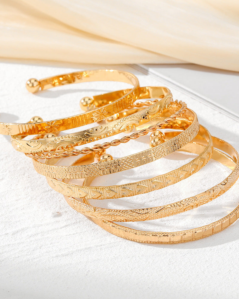 Seksspisset stjernearmbånd sett med 7 deler