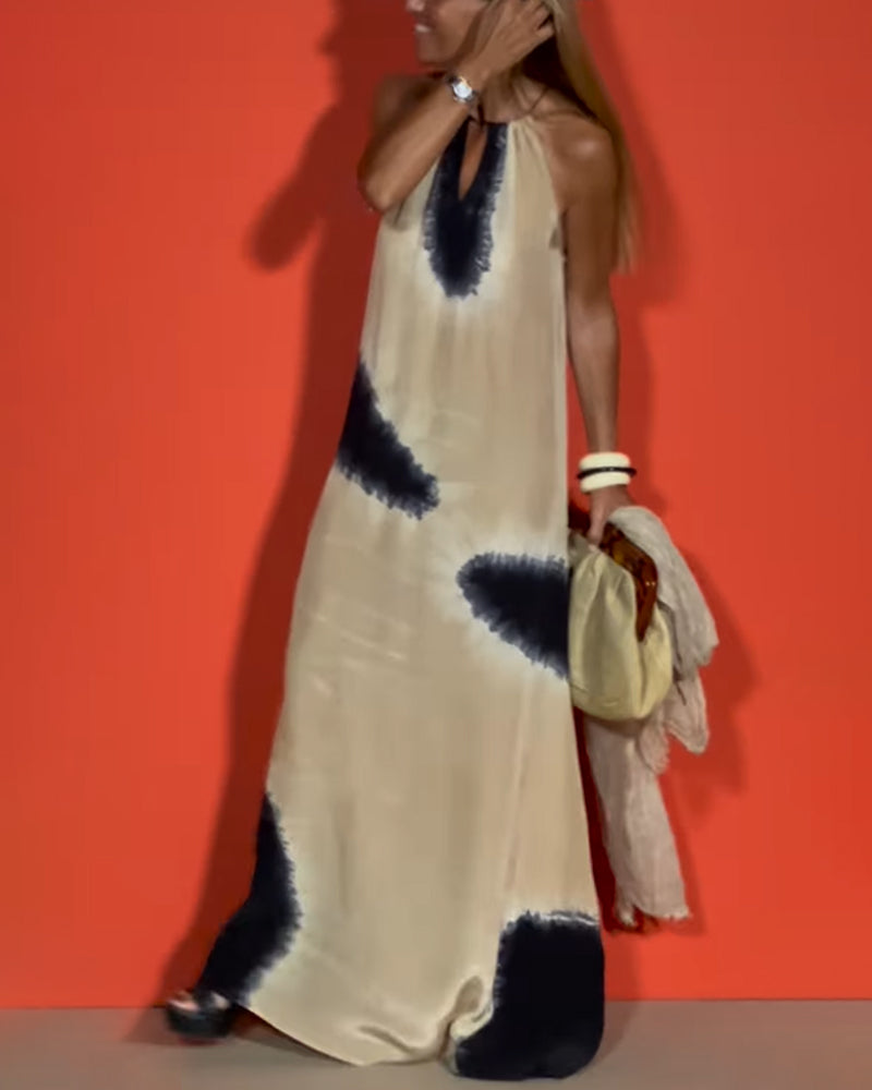 Kjole Ermeløs Gradient Halterneck