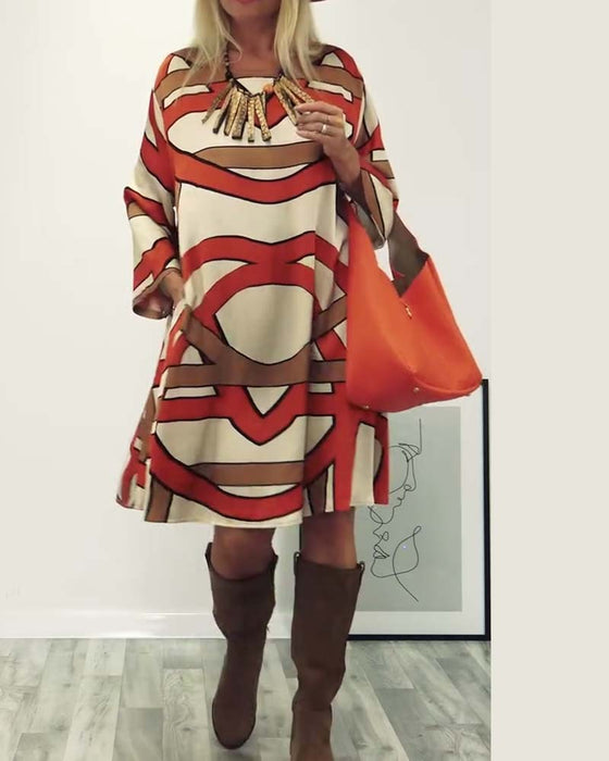 Kjole med rund hals design