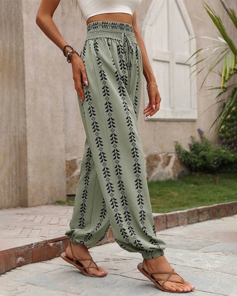 Casual Bloomers Med Geometrisk Trykk