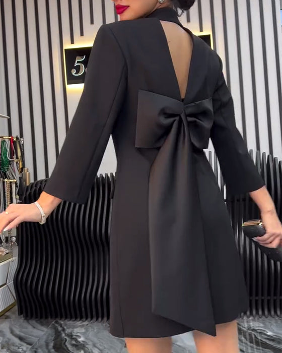Krage Slips Kjole Dobbelkneppet Dress