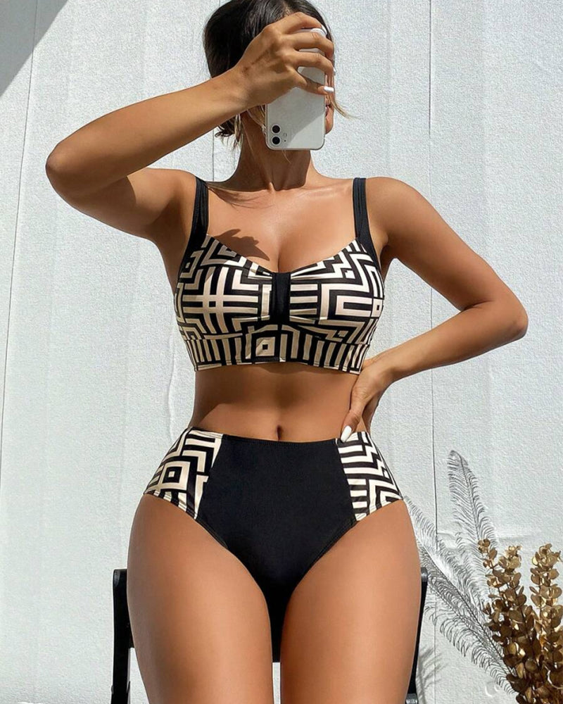 Bikini To-Delt Trykt Stilfull