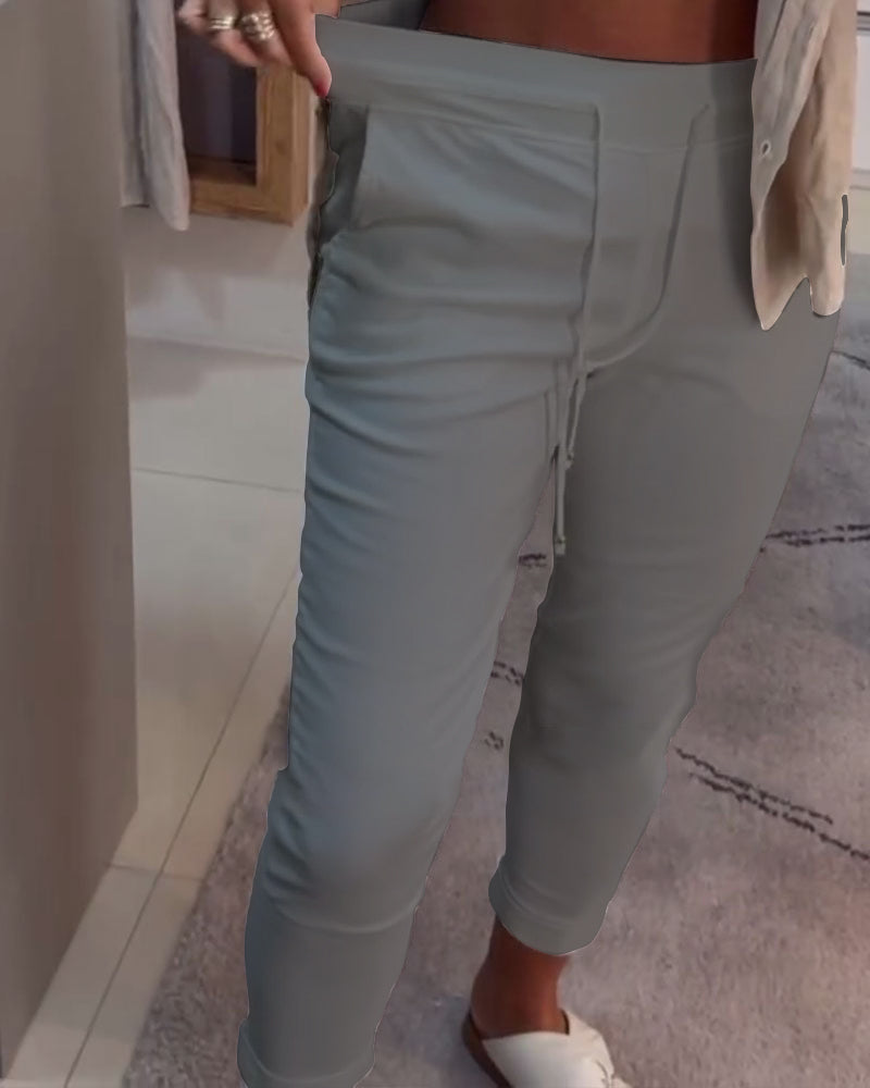 Blyantbukser Casual Med Snøring