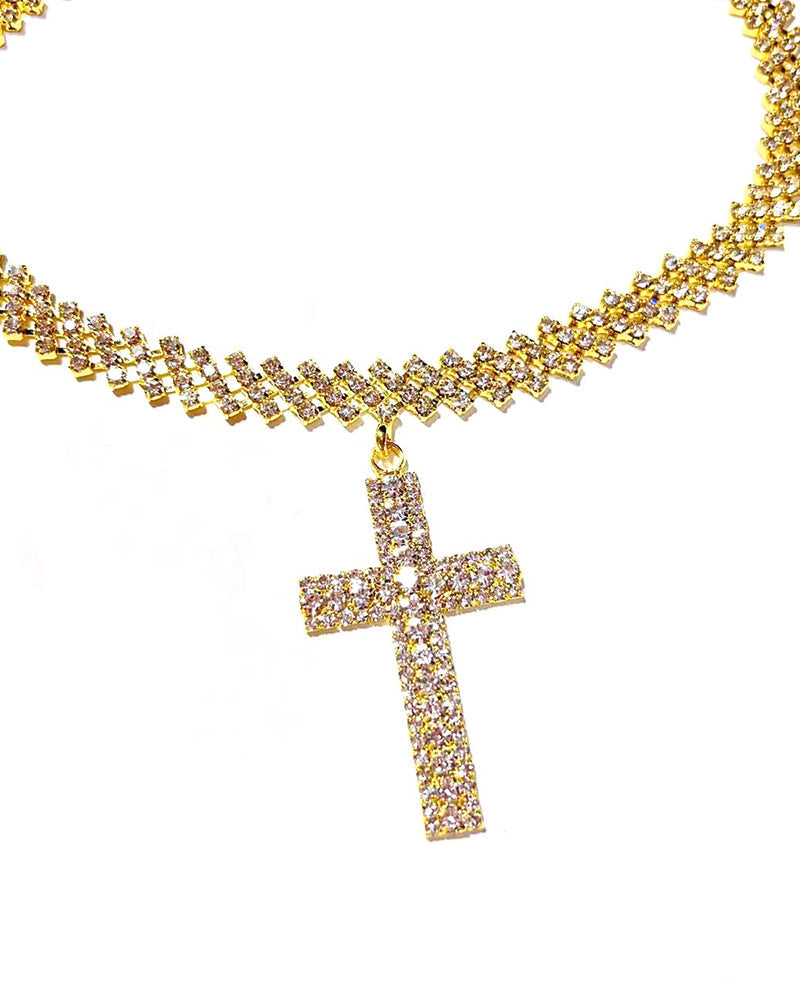 Kors glitrende diamantanheng
