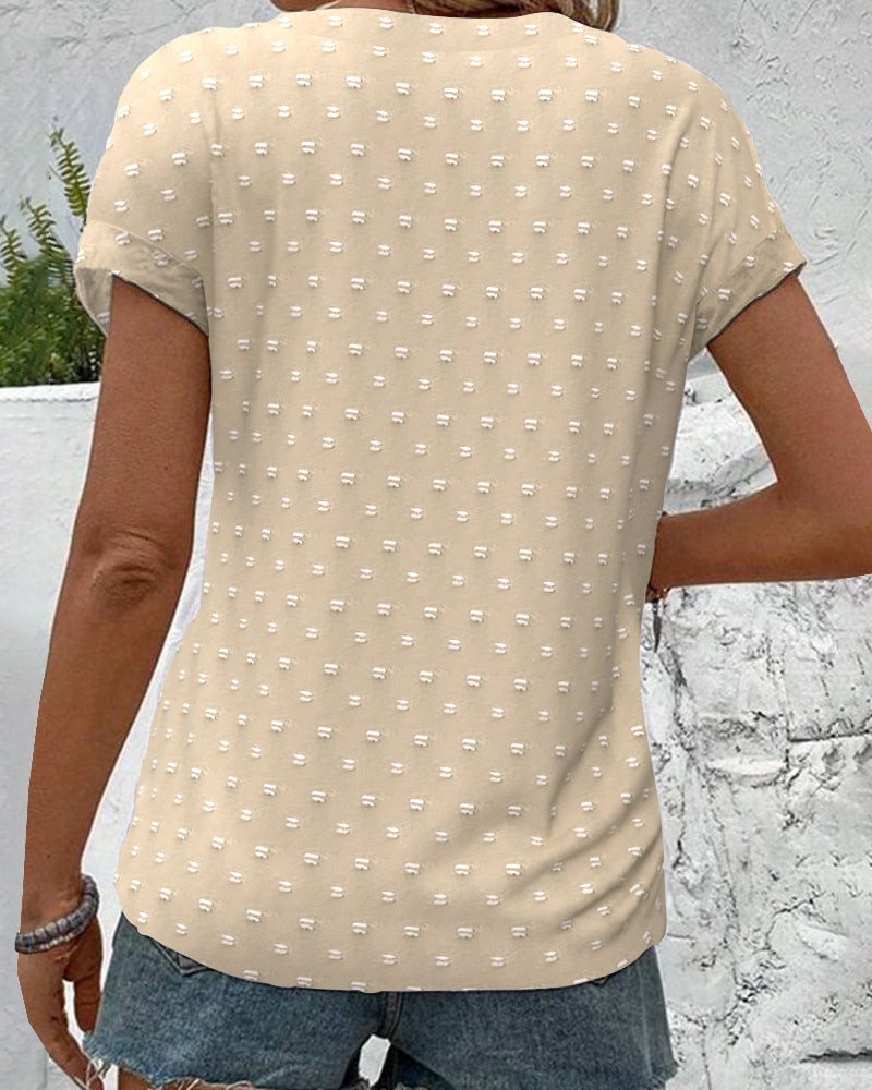 Bluse Med Drop Shoulder I Blått