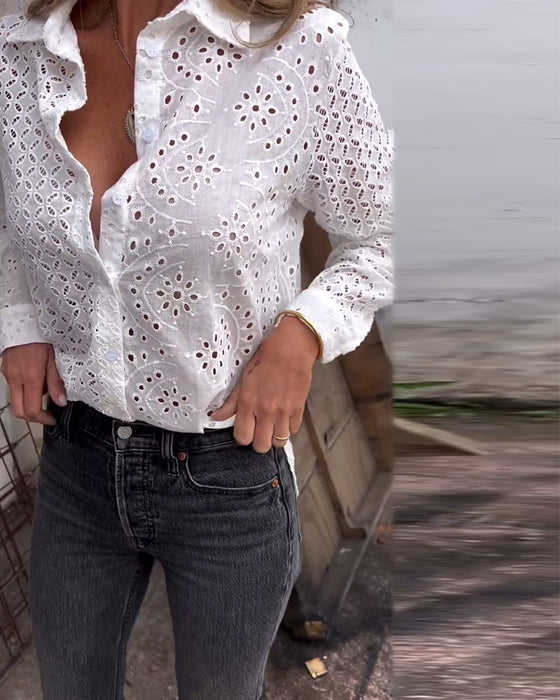 Skjorte Langermet Kapp Utklipp