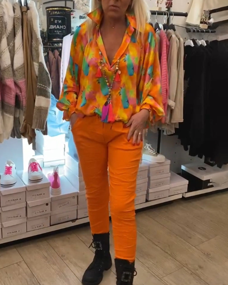 Bluser med blomsterjakke for kvinner