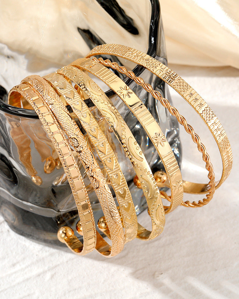 Seksspisset stjernearmbånd sett med 7 deler