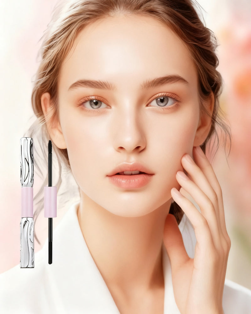 🔥 2-i-1 Langvarig Volumgivende og Krøllende Mascara