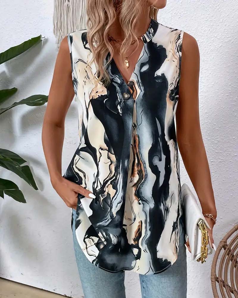 Bluse Blekkmaleritrykk