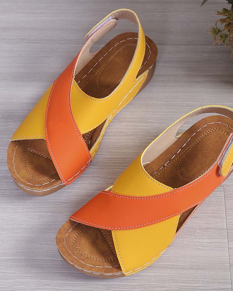 Sandal Fargeblokk Kile Uformell