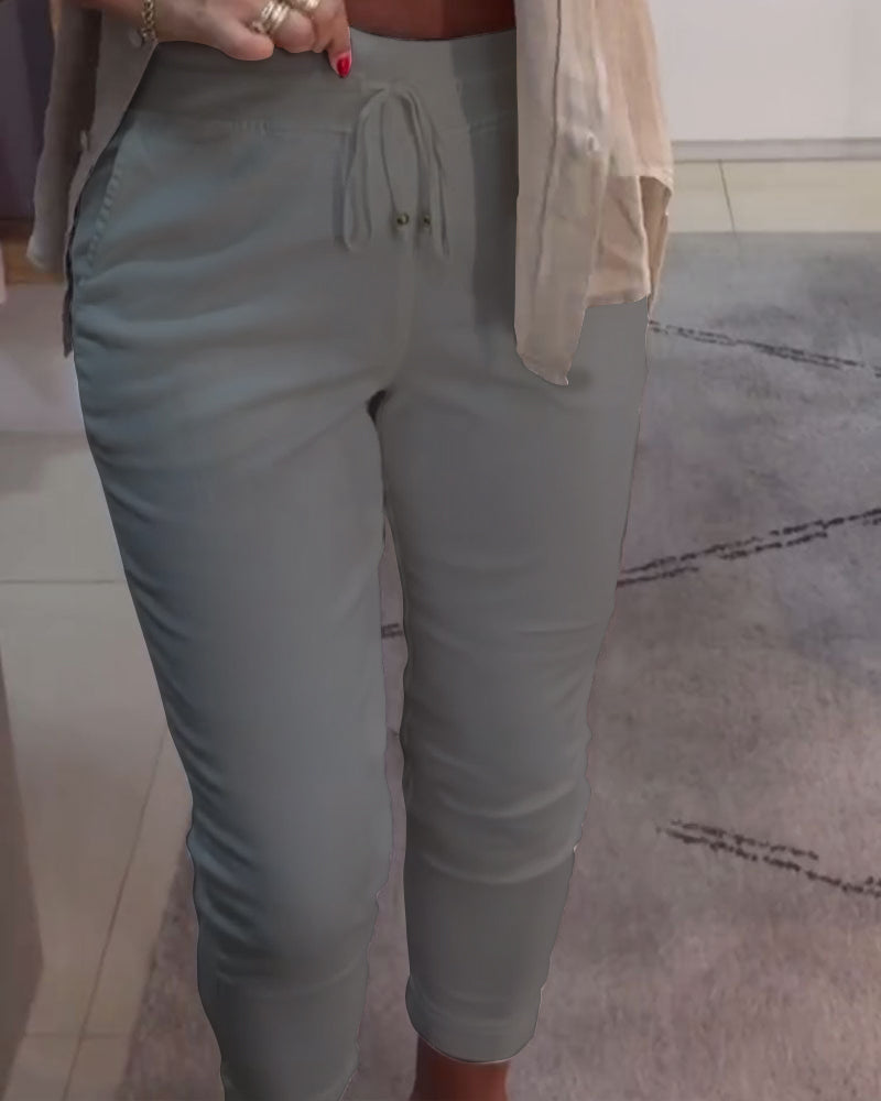 Blyantbukser Casual Med Snøring