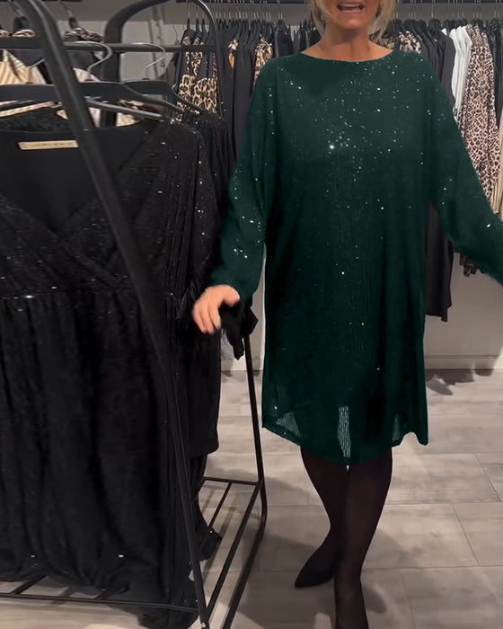 Kjole Elegant Ryggløs Paljett Med Stropper