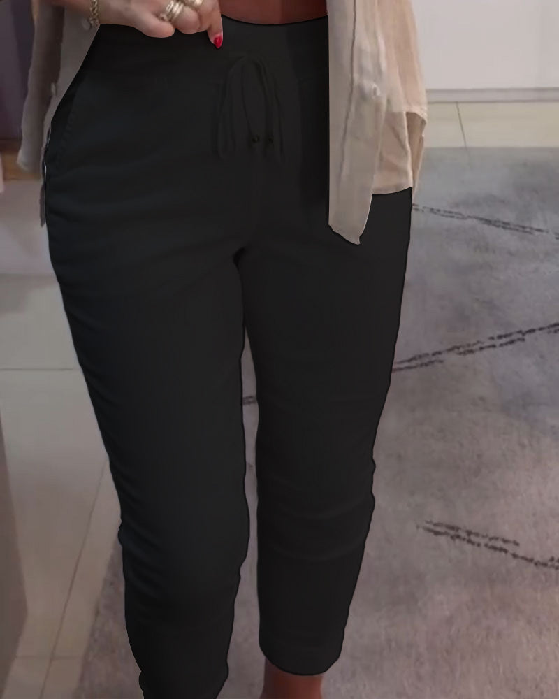 Blyantbukser Casual Med Snøring