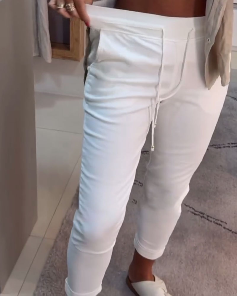 Blyantbukser Casual Med Snøring