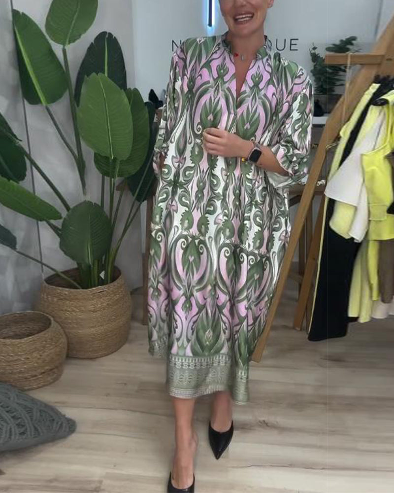 Kjole Puffermet Paisley