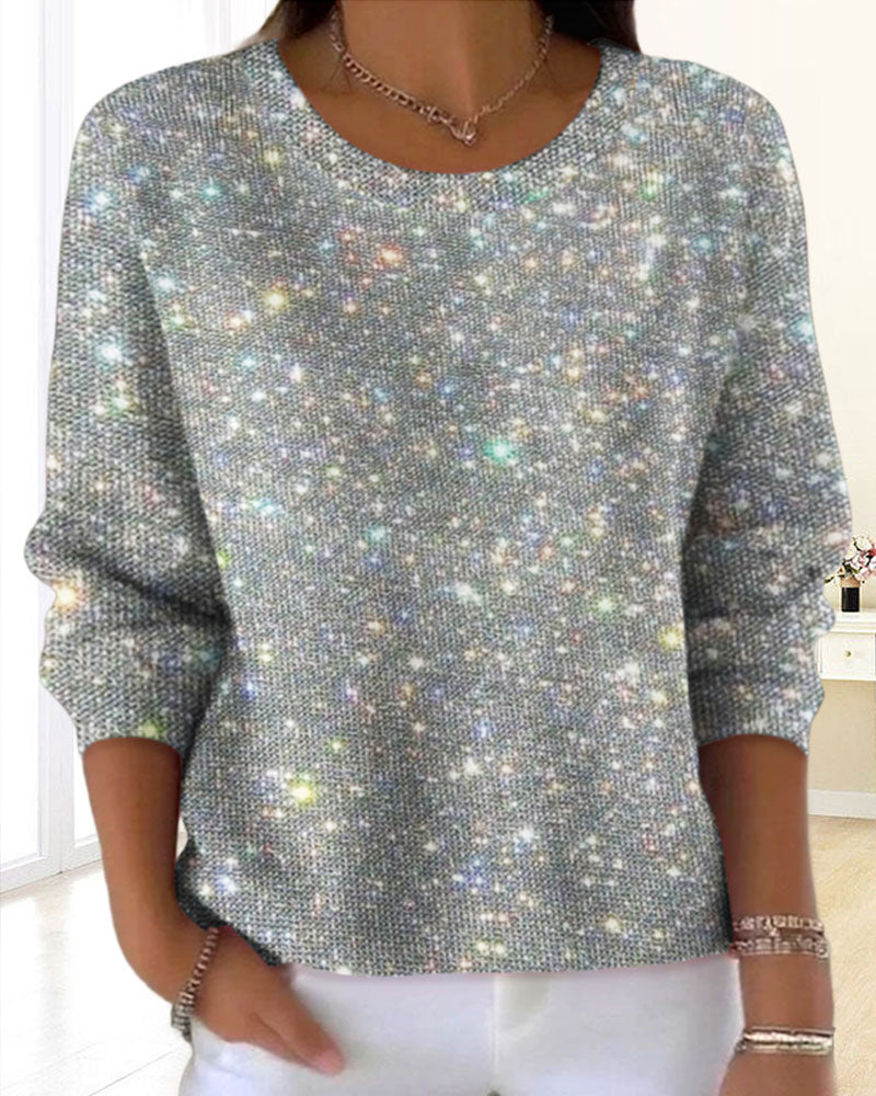 Casual Sweatshirt Med Rund Hals