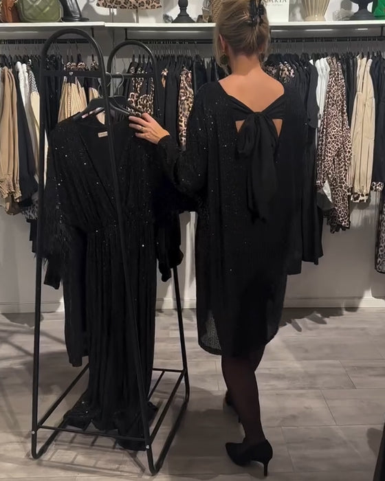 Kjole Elegant Ryggløs Paljett Med Stropper