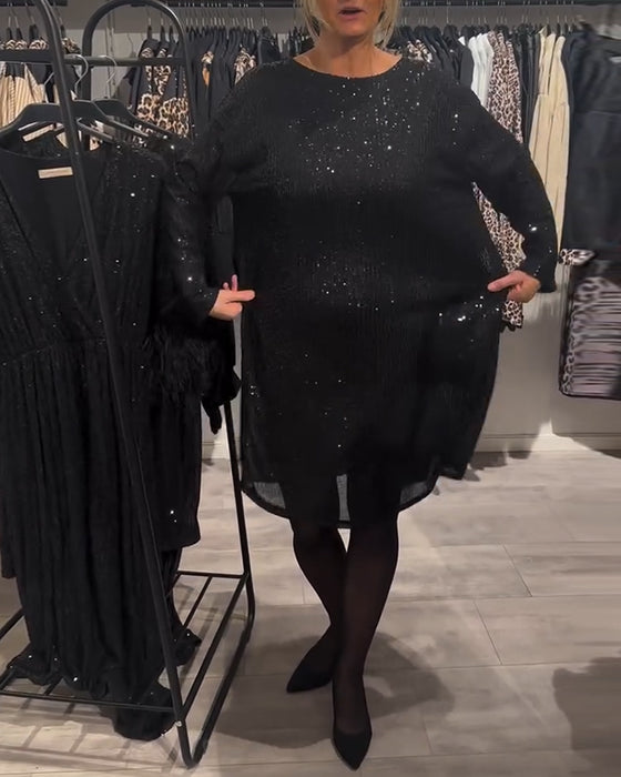 Kjole Elegant Ryggløs Paljett Med Stropper