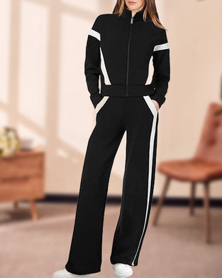 To - delssett Med Sporty - Casual Stil Egenskaper Av Jacke Og Bukser